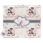 Cats in Love Security Blanket - Single Sided (Personalized)