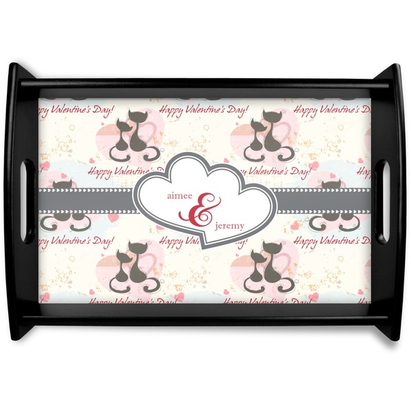 Custom Cats in Love Wooden Tray (Personalized)