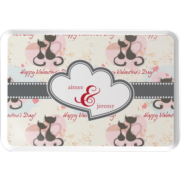 Custom Cats in Love Serving Tray (Personalized)