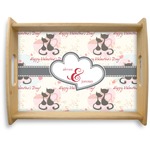 Cats in Love Natural Wooden Tray - Large (Personalized)