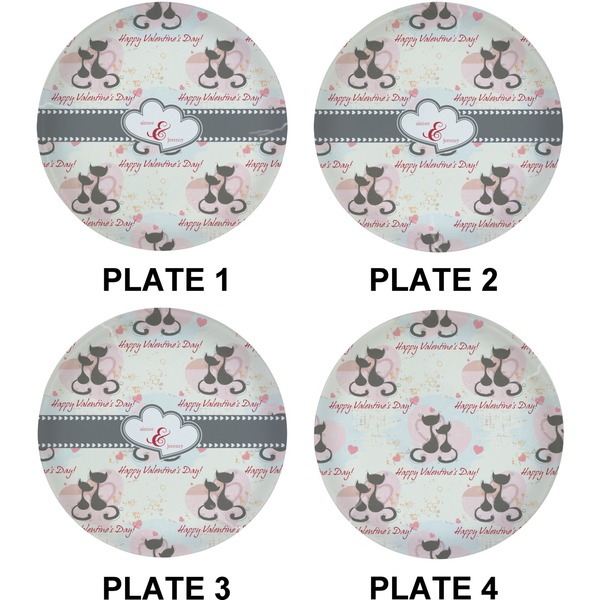 Cats in Love Set of Lunch / Dinner Plates (Approval)