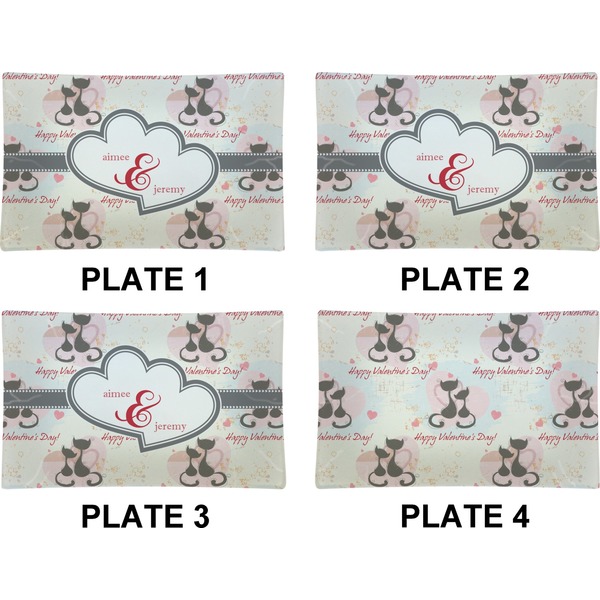 Cats in Love Set of Rectangular Dinner Plates (Approval)