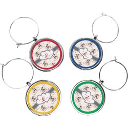 Cats in Love Wine Charms (Set of 4) (Personalized)