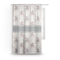 Cats in Love Sheer Curtain (Personalized)