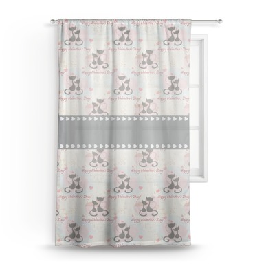 Cats in Love Sheer Curtains (Personalized)