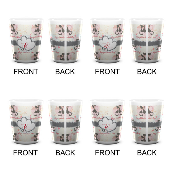 Cats in Love Shot Glass - White - Set of 4 - APPROVAL