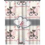 Cats in Love Extra Long Shower Curtain - 70"x84" (Personalized)