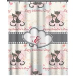 Cats in Love Extra Long Shower Curtain - 70"x84" (Personalized)