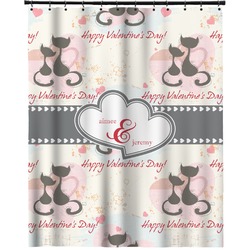 Cats in Love Extra Long Shower Curtain - 70"x84" (Personalized)