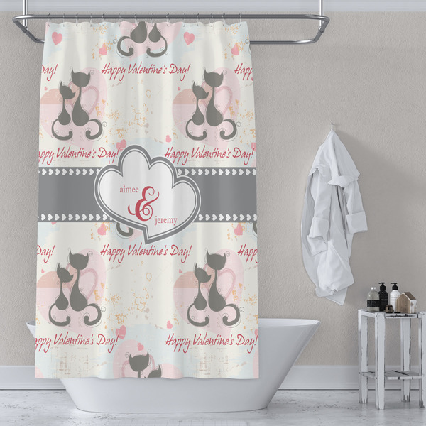 Cats in Love Shower Curtain Lifestyle