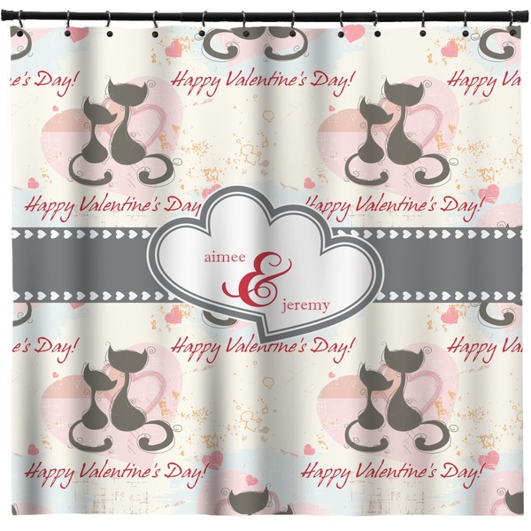 Custom Cats in Love Shower Curtain - Custom Size (Personalized)