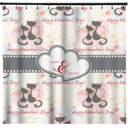 Cats in Love Shower Curtain (Personalized)