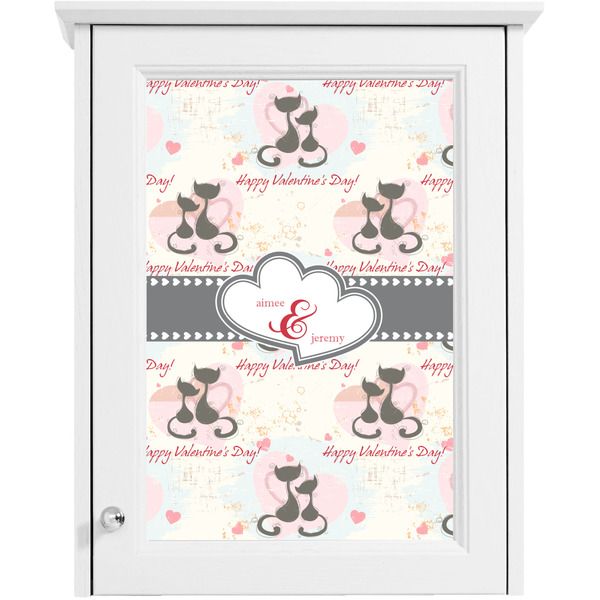 Cats in Love Single White Cabinet Decal