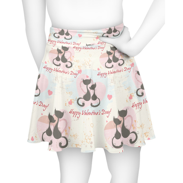 Cats in Love Skater Skirt - Back