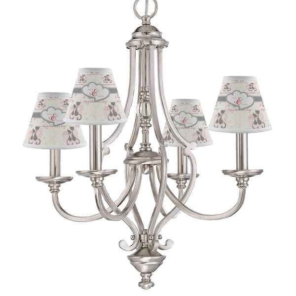 Cats in Love Small Chandelier Shade - LIFESTYLE (on chandelier)