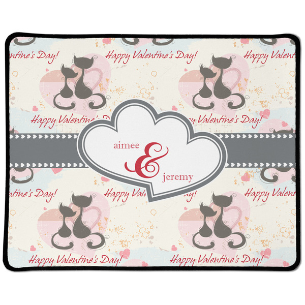 Custom Cats in Love Large Gaming Mouse Pad - 12.5" x 10" (Personalized)
