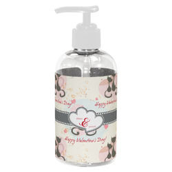 Cats in Love Plastic Soap / Lotion Dispenser (8 oz - Small - White) (Personalized)