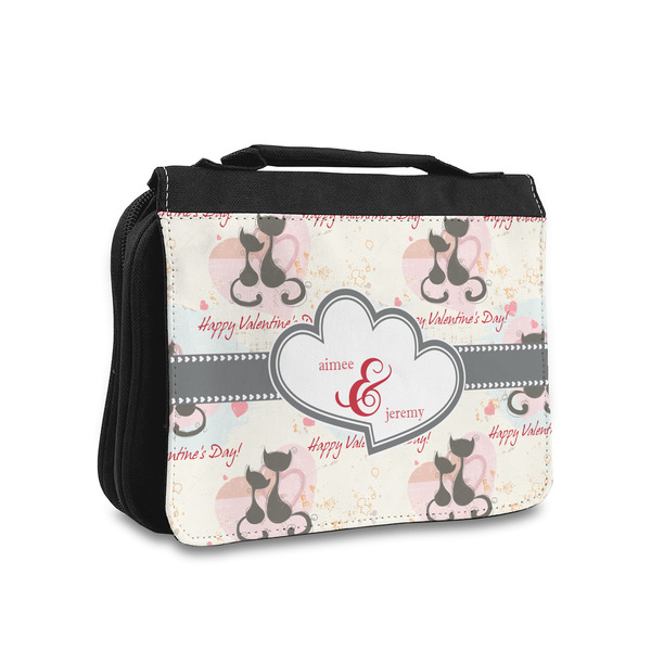 Custom Cats in Love Toiletry Bag - Small (Personalized)