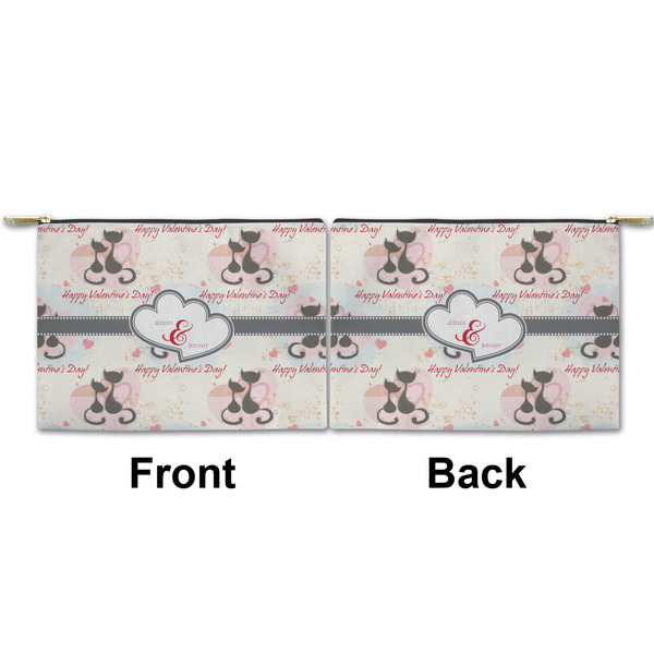 Cats in Love Small Zipper Pouch Approval (Front and Back)