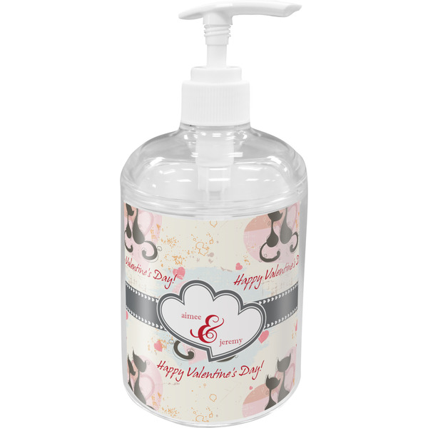 Custom Cats in Love Acrylic Soap & Lotion Bottle (Personalized)