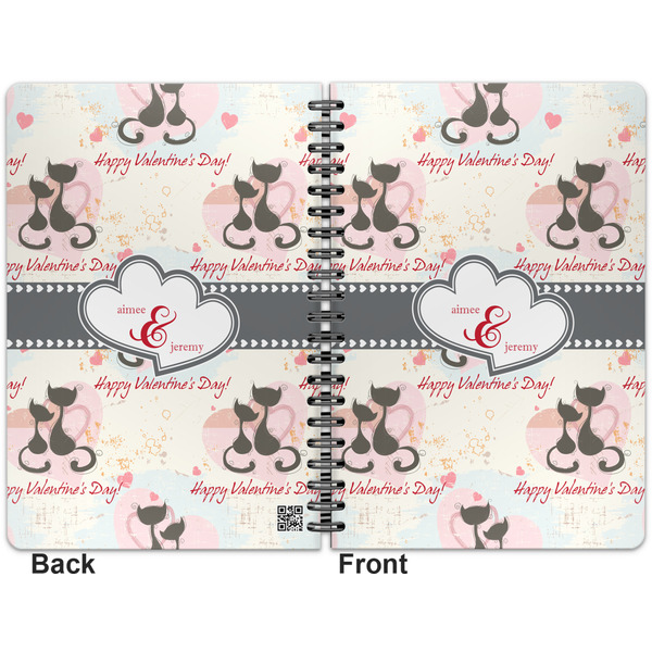 Cats in Love Spiral Journal 7 x 10 - Apvl