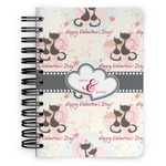 Cats in Love Spiral Notebook - 5x7 w/ Couple's Names