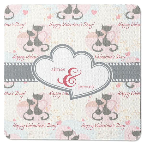 Cats in Love Square Coaster Rubber Back - Single