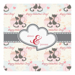 Cats in Love Square Decal - Medium (Personalized)