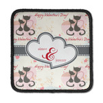 Cats in Love Iron On Square Patch w/ Couple's Names