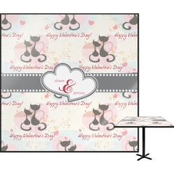 Cats in Love Square Table Top (Personalized)