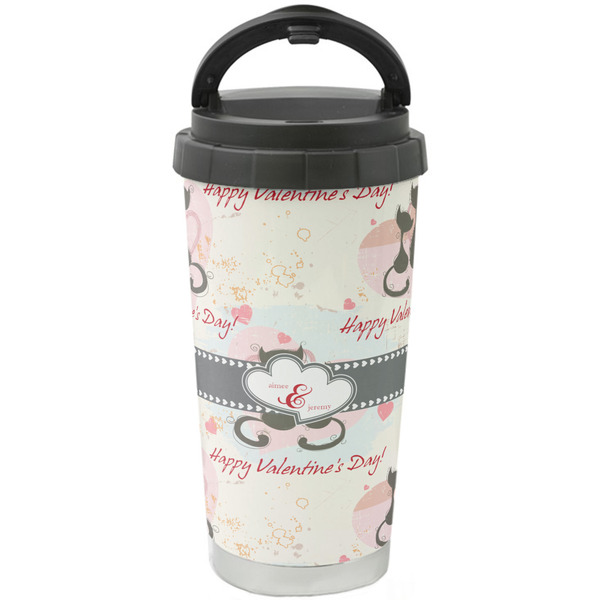 Custom Cats in Love Stainless Steel Coffee Tumbler (Personalized)