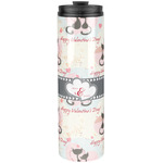 Cats in Love Stainless Steel Skinny Tumbler - 20 oz (Personalized)