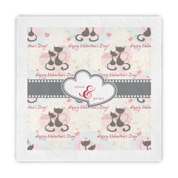 Cats in Love Decorative Paper Napkins (Personalized)