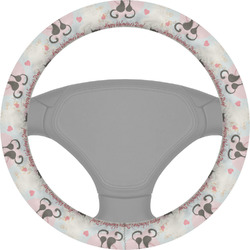Cats in Love Steering Wheel Cover (Personalized)