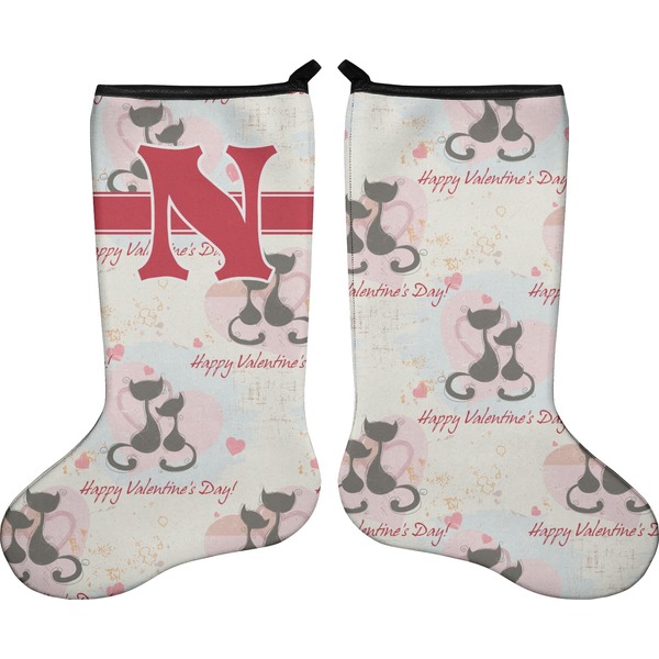Custom Cats in Love Holiday Stocking - Double-Sided - Neoprene (Personalized)