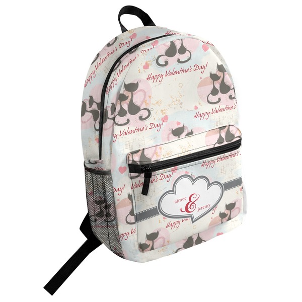 Custom Cats in Love Student Backpack (Personalized)