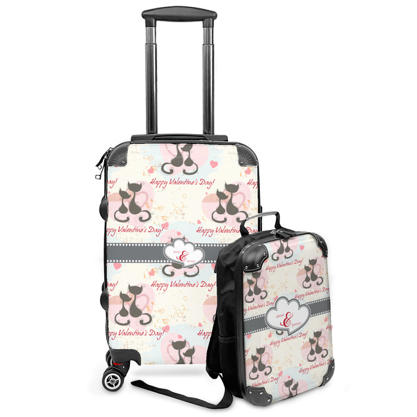 Custom Cats in Love Kids 2-Piece Luggage Set - Suitcase & Backpack (Personalized)