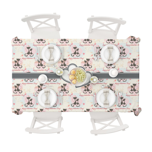 Cats in Love Tablecloths (58"x102") - TOP VIEW