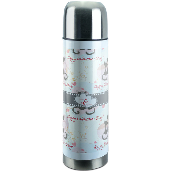 Custom Cats in Love Stainless Steel Thermos (Personalized)