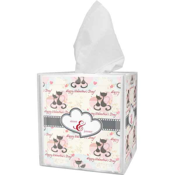 Custom Cats in Love Tissue Box Cover (Personalized)