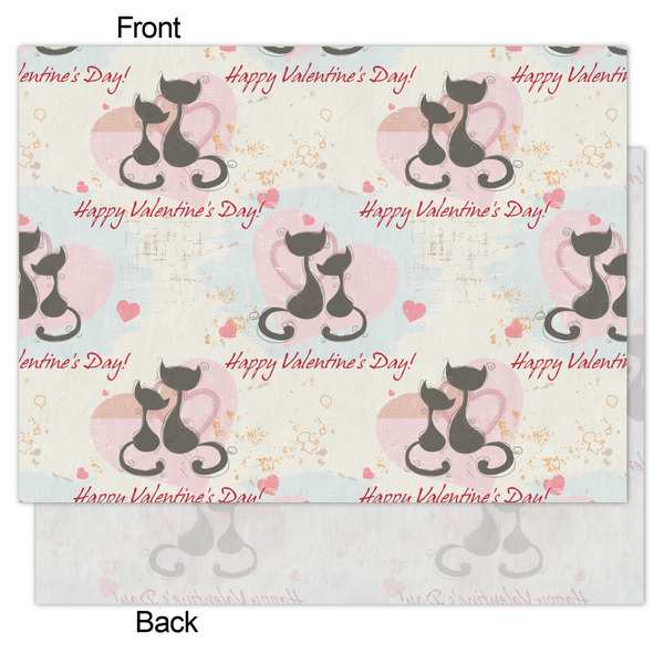 Cats in Love Tissue Paper - Heavyweight - Medium - Front & Back