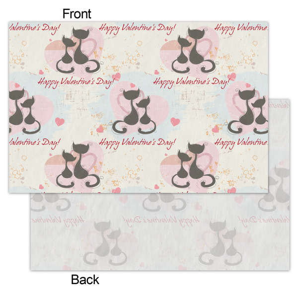Cats in Love Tissue Paper - Heavyweight - Small - Front & Back