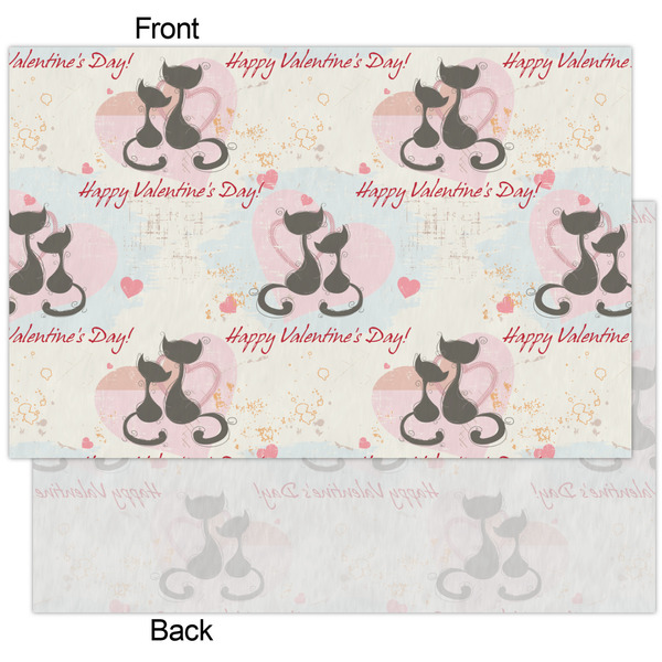 Cats in Love Tissue Paper - Heavyweight - XL - Front & Back