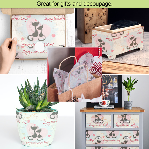 Cats in Love Tissue Paper - In Use Collage