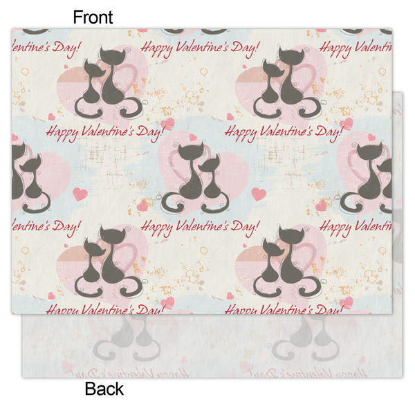 Cats in Love Tissue Paper - Lightweight - Medium - Front & Back