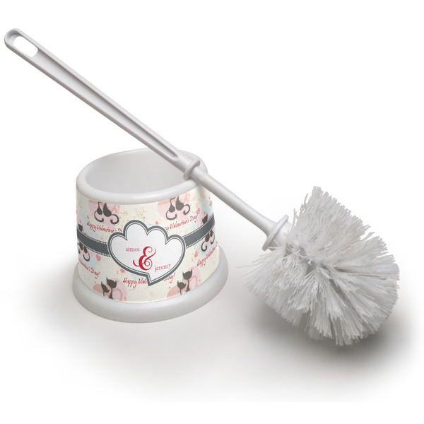 Custom Cats in Love Toilet Brush (Personalized)