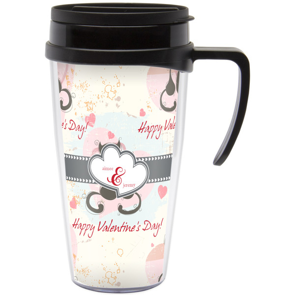 Custom Cats in Love Acrylic Travel Mug with Handle (Personalized)