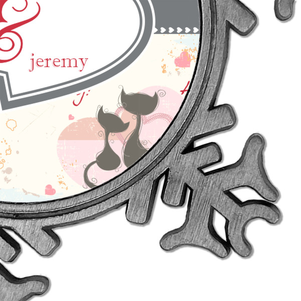 Cats in Love Vintage Snowflake - Detail