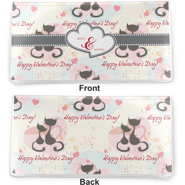 Cats in Love Vinyl Check Book Cover - Front and Back