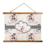 Cats in Love Wall Hanging Tapestry - Wide (Personalized)
